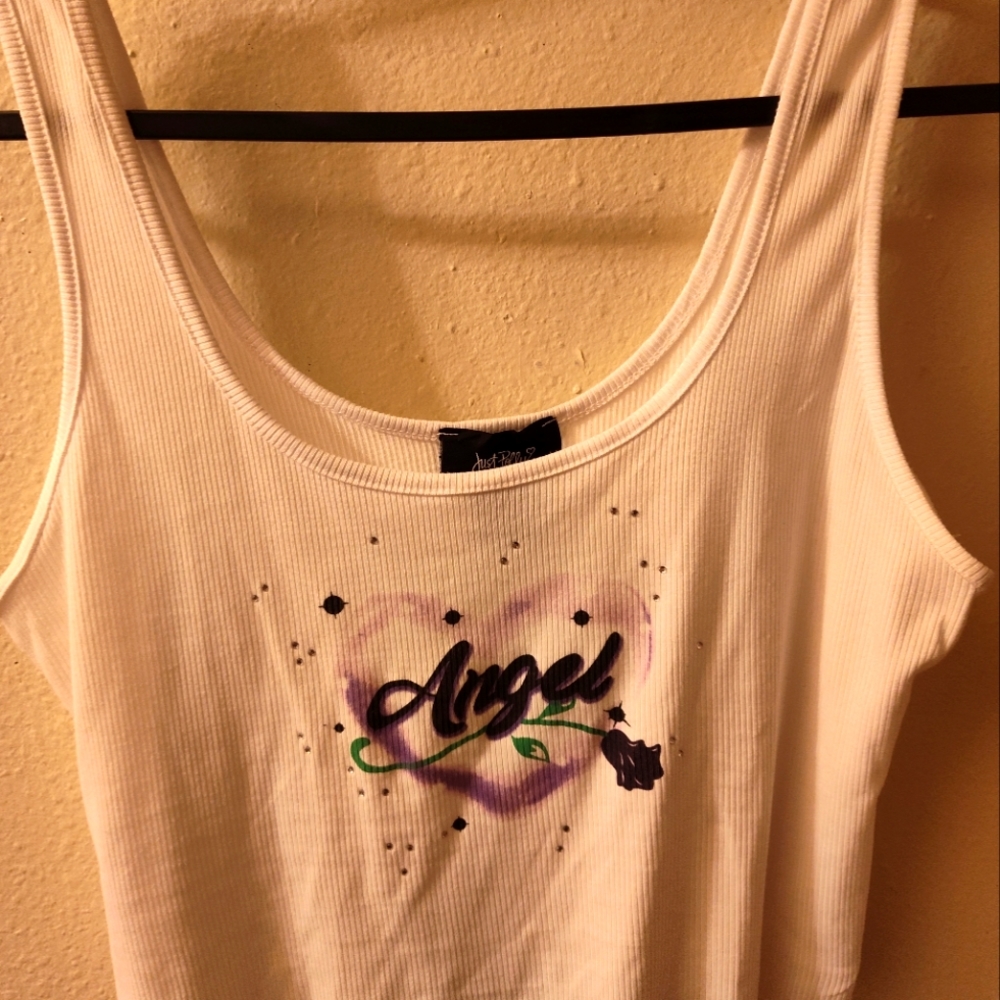 Airbrushed crop top, xl